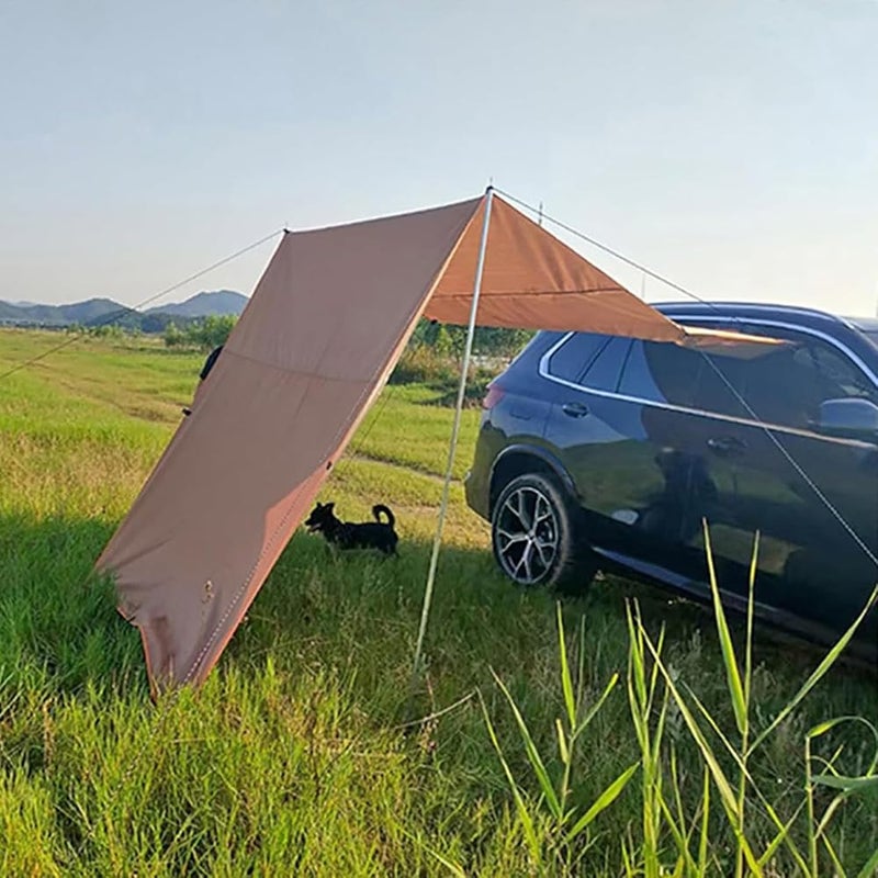 Saraele Versatility Car Awning Tailgate Awning 118x78In Oxford Fabric Stable Waterproof & Portable SUV Side/Rear-Mounted Universal-Fit Car Camping Tent Sun Shelter Uv Protection - Image 3