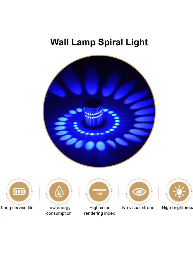 نيبمينينت مصباح جداري من الألومنيوم بتصميم حلزوني أزرق - Image 2