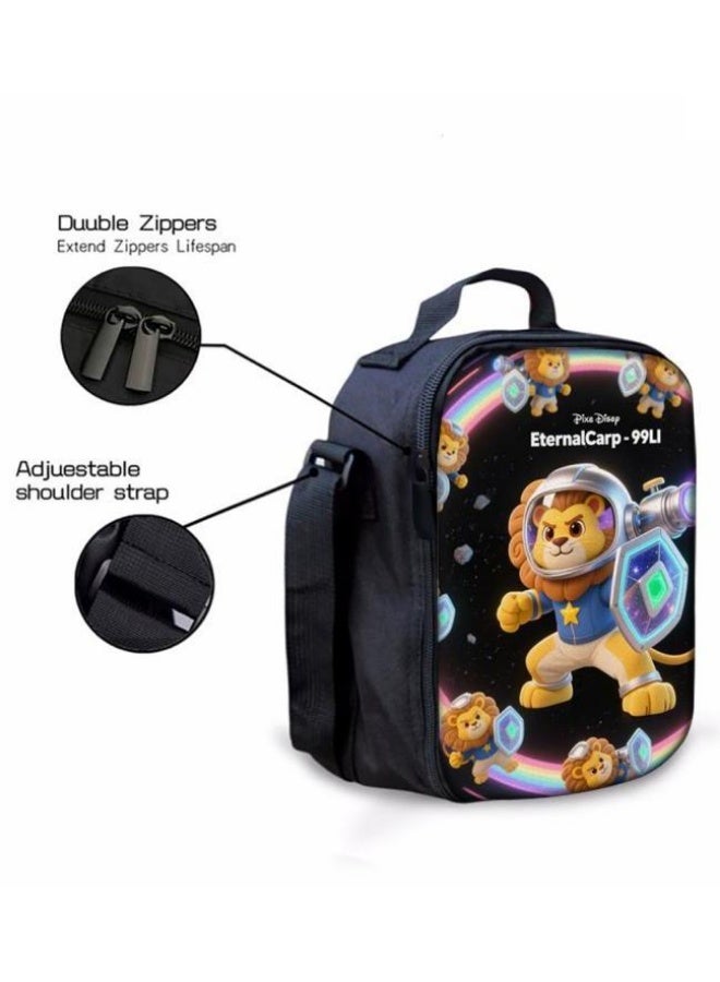 Bright Li Fire Shoulder + hand-held + stationery bag | Cartoon bag 3-piece set, easy to cope with various occasions (available for students, children, friends' outings, mountain climbing, school, etc.) | Back to school season/holiday gifts - Image 4