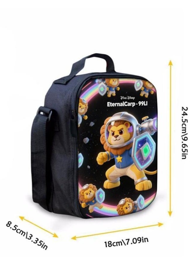 Bright Li Fire Shoulder + hand-held + stationery bag | Cartoon bag 3-piece set, easy to cope with various occasions (available for students, children, friends' outings, mountain climbing, school, etc.) | Back to school season/holiday gifts - Image 5