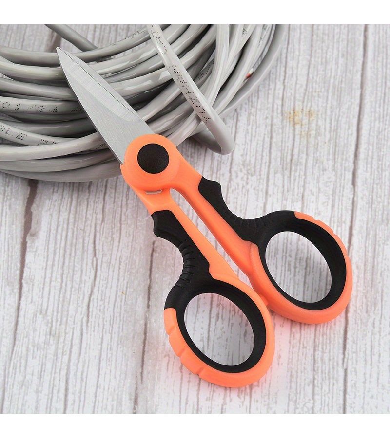 Orange Black Multifunctional Electrician Scissors Industrial Wire Duct Cutter Cable Pliers - Image 2