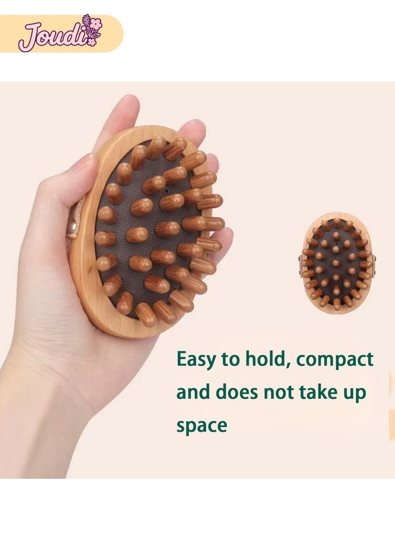 جودي فرشاة تدليك خشبية مع وسادة هوائية مرنة لتدليك فروة الرأس والجسم - Image 5