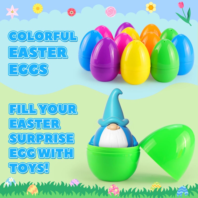 AT-DRESSINGDAY Easter 12 Pcs Party Supplies Easter Gnome Dwarf Figurines Plush Mini Dwarf Hunting Egg Figures for Gifts - Image 3