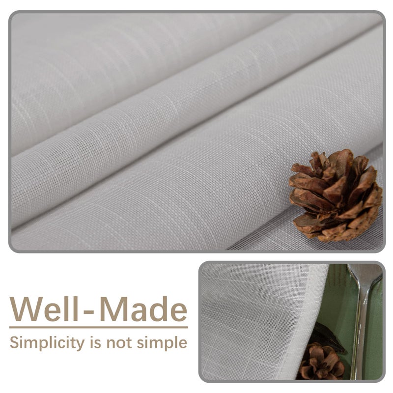 Karseteli Linen Textured Rectangle Tablecloth  Slubby Lightweight Table Cloth 60 x 102 Inch  Water Resistant Stain Resistant Farmhouse Burlap Table Cover for Kitchen Dining Room - Image 3