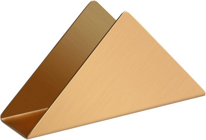 GOLDEN STAINLESS STEEL NAPKIN HOLDER FOR TABLEMETAL STANDING TISSUE DISPENSER ORGANIZER FOR KITCHEN DINING TABLECOCKTAIL PICNIC BAR NAPKINS HOLDERUPRIGHT METAL NAPKIN DISPENSER1 PIECE