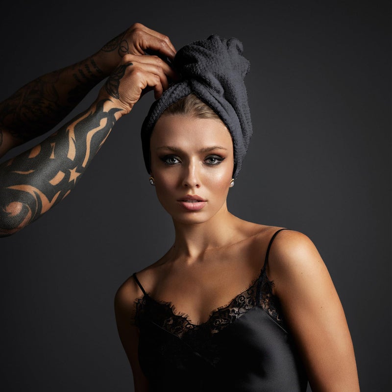 Fromm Softees Plush Microfiber Towels For Hair Salon  Barber  Spa  Ultra Soft Hair Wrap For Drying Hair  Hands  Face  Dark Grey  20 X 34 Inches  6 Pack - Image 3