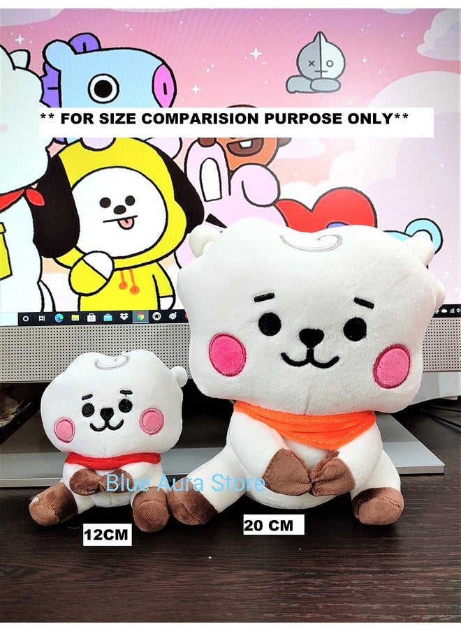 Blue Aura - Blue Aura BTS Plushies Toy RJ 19CM Big Size BT21 Sitting Stuffed Plush Soft Toy (RJ 19cm Plush) - Image 1