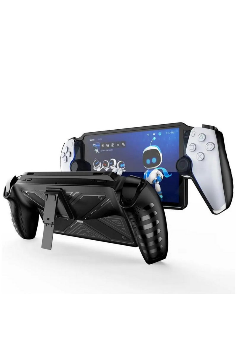 TPU Case With Holder For Sony PlayStation Portal Transparent Protection Cover Dustproof Comfortable Grip Case For PlayStation Portal R3E3 Durable Shockproof Slim Fit Case - Image 1