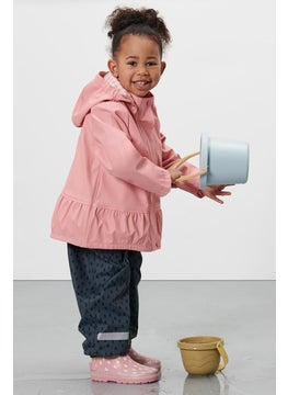 Kids Girl Hooded Long Sleeve Solid Jacket, Pink