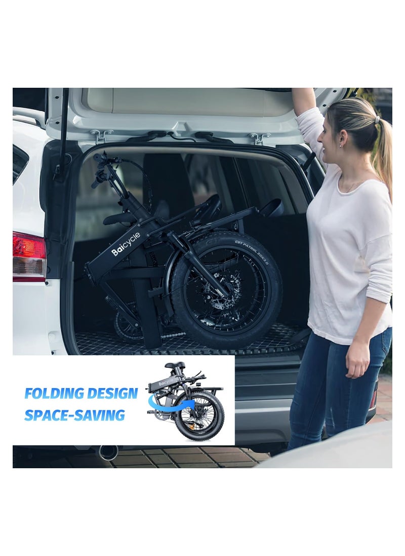 Baicycle - Electric Bike Mountain bike 48V 15.3Ah Removable Battery 32Km/H with 750W Brushless Motor 7-Speed 20inchTires Front Fork Suspension White - Image 1