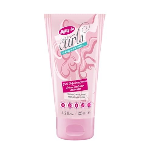 Dippity Do Girls with Curls LeaveIn Curl Defining Cream  AntiFrizz Styling Cream for Curly  Wavy Hair  Includes Shea Butter  Coconut Oil to Strengthen  Protect  125 mL42 fl oz