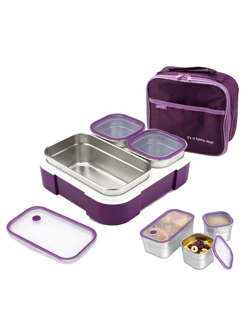 Arabest Stainless Steel Lunch Box For Kid School,Office Lunch Containers,Insulated Bento Lunch Box with Bag  - Image 1