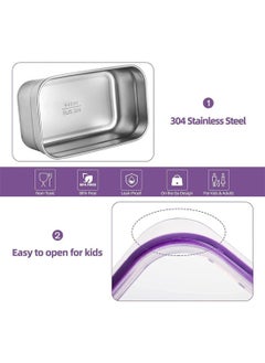 Arabest Stainless Steel Lunch Box For Kid School,Office Lunch Containers,Insulated Bento Lunch Box with Bag  - Image 4