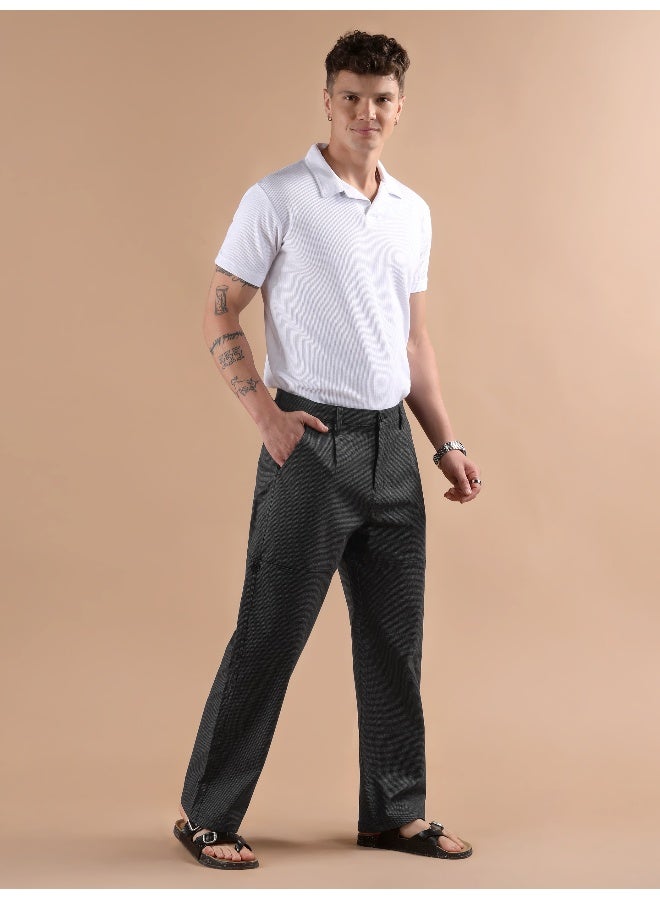 Beyoung Black Houndstooth Cargo Trouser  - Image 4