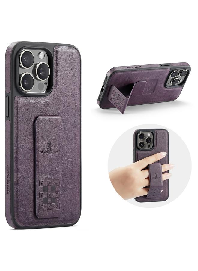 The Bros Case For iPhone 13 Pro Max Fierre Shann Oil Wax Cow Leather Holder Back Phone Case