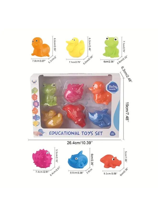 Soft Cute Animal Squirt Water Bathtub Toys Model 628 70 PVC Safety Bath Rubber Shower Swimming Toy For Infant Baby - Image 1