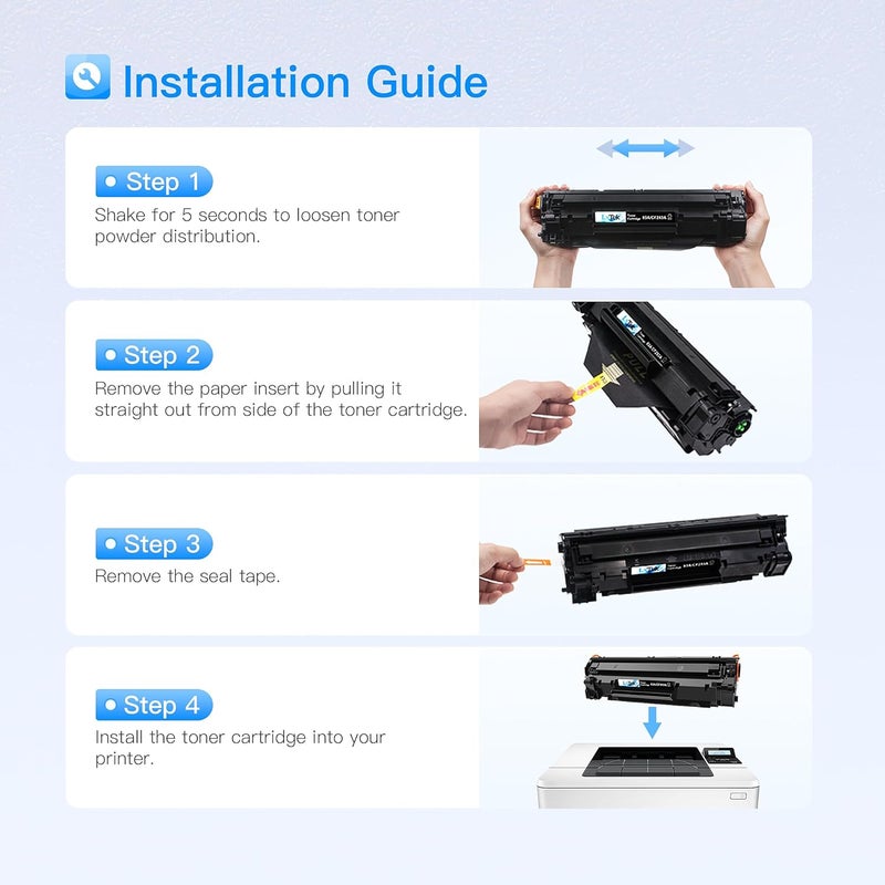 خرطوشة حبر متوافقة بديلة لـ HP 83A CF283A متوافقة مع طابعات Laserjet Pro MFP M125nw M201dw M225dw M201n M125a M127fn M127fw، 2 أسود - Image 5