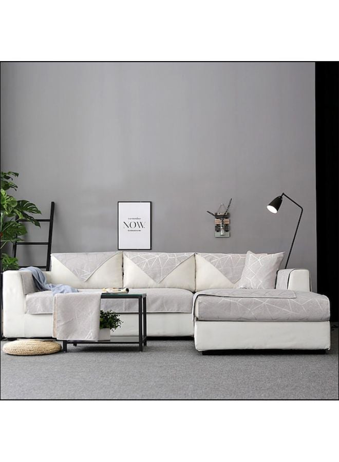 NIBEMINENT Universal Simple Style Home Use Sofa Slipcover Grey - Image 2