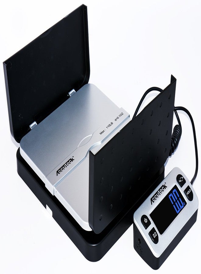 ACCUTECK ShipPro 110lbs x 0.1 oz. Digital Shipping Postal Scale, Black (W-8580-110-Black) - Image 3