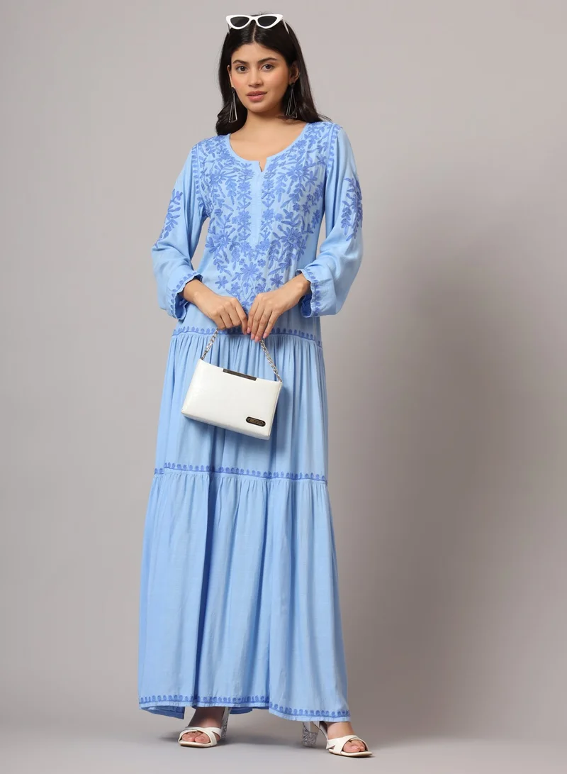 Alaya Hand Embroidered Lucknowi Chikankari Cotton Jalabiya-AL3942