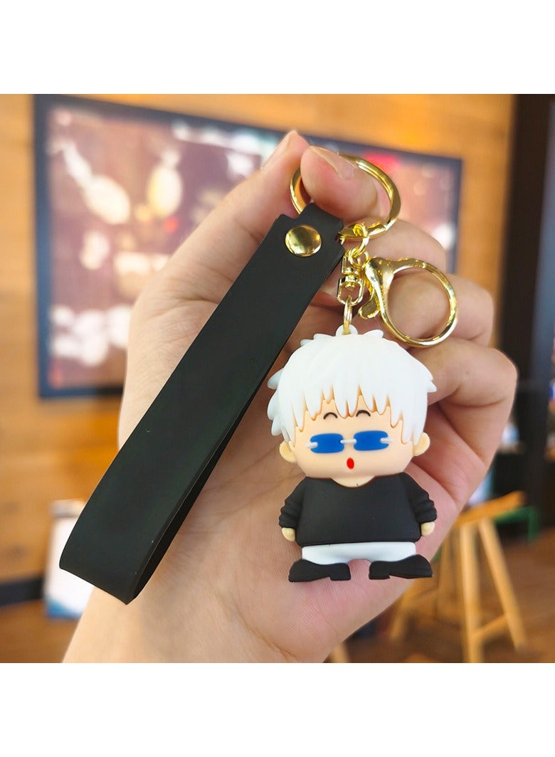 1-Piece Jujutsu Kaisen Satoru Gojo Keychain Anime Key Ring Pendant Q Style