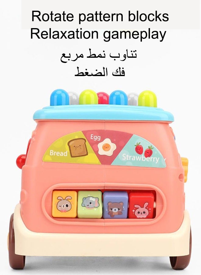 Pounding Toys For Toddlers Educational Toy Pull Along Bus Gopher Toy  Playing Hammering Game Children's Puzzle Baby Toy Grasping Handle Wooden Hammering Game For Kids  Early Educational Toy Toys For 3-6 Year Old Kids Gift For Boys Girls - Image 4