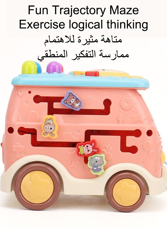 Pounding Toys For Toddlers Educational Toy Pull Along Bus Gopher Toy  Playing Hammering Game Children's Puzzle Baby Toy Grasping Handle Wooden Hammering Game For Kids  Early Educational Toy Toys For 3-6 Year Old Kids Gift For Boys Girls - Image 5