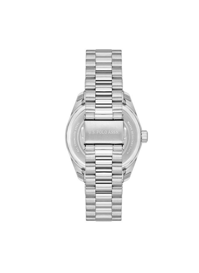 U.S. Polo Assn. Fundamental 41mm Men's Watch with Silver Dial & Stainless Steel Bracelet  - Image 3