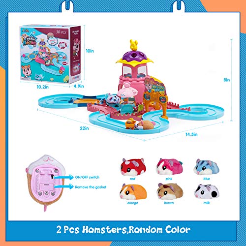 Keejoy Hamster Track Toys for 5 Years Old Girl Gift,Pets Set Toys for 3 4 5 6 7 Years Old Girls Birthday Gifts - Image 5