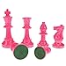 WE Games Color Bright Plastic Staunton Tournament Chess Pieces with 375 in King Half Chess Set of Chess Pieces Only Pink - Image 4