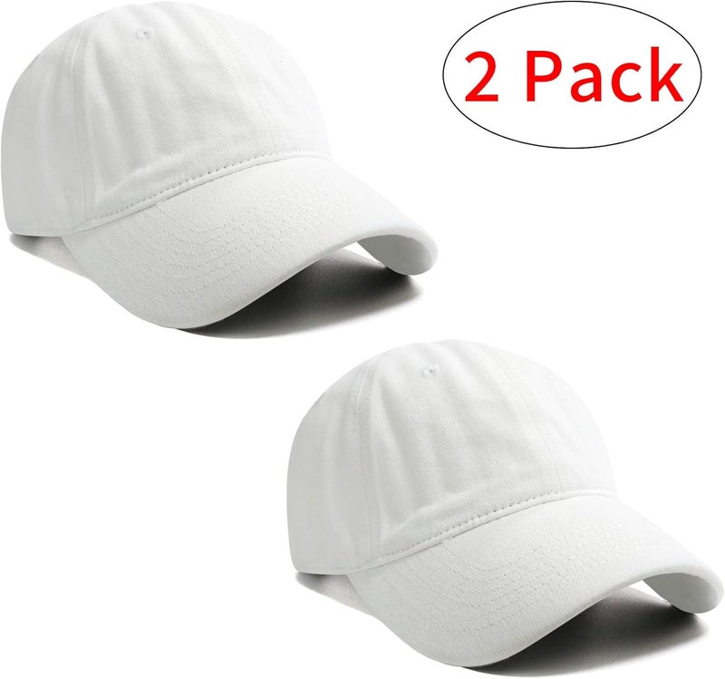 PFFY 2 Packs Vintage Washed Distressed Baseball Cap Golf Dad Hat for Men Women - Image 2