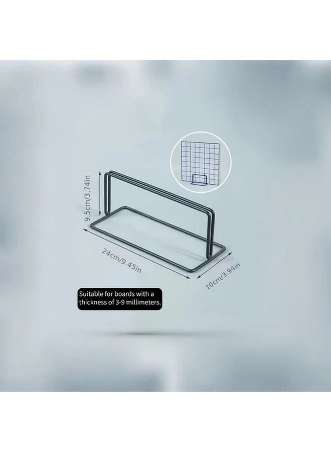 قاعدة عرض معدنية كبيرة سوداء لألواح الشبك، صور فنية، وعرض المجوهرات - Image 1