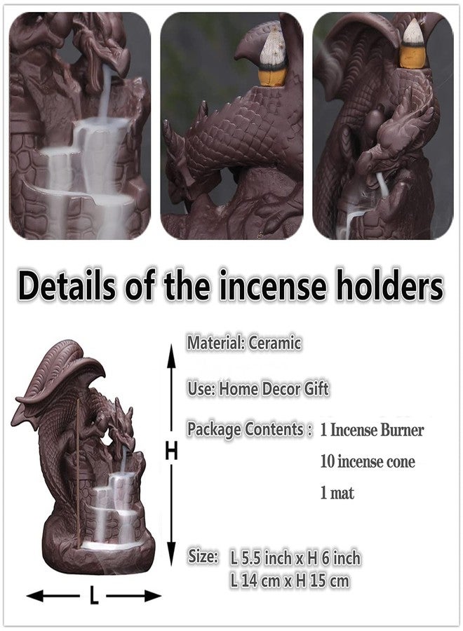 OWMMIZ Fly Dragon Backflow Incense Burner Handmade Waterfall Incense Holders Home Decor Gift Statue Ornaments - Image 4