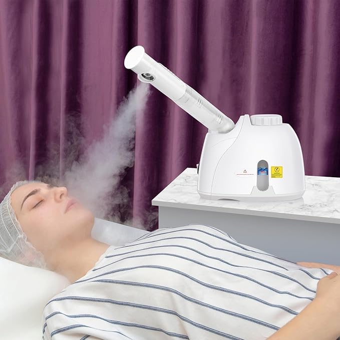 Qtavia Face SteamerFacial Steamer Warm Mist Humidifier with Long Extendable Arm and 360Adjustable Nozzle for Sinuses Moisturizing Unclogs Pores or deep Cleaning Skin Professional Facial Steamer at Home - Image 2