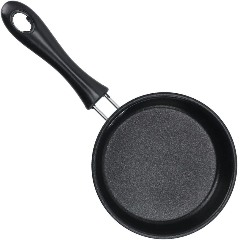 Mini Frying Pan Stainless Steel 12cm Nonstick Induction Compatible Small Egg Pan with Long Handle - Easy Clean, Heat Insulated for Breakfast & Everyday Cooking (Blue) - Image 4