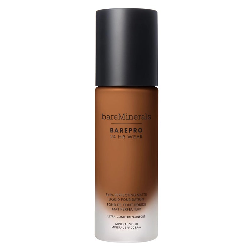 bareminerals Barepro 24HR Wear Matte Liquid Foundation Mineral SPF 20, Full Coverage Foundation Makeup for Mature Skin, Oil-Free, Vegan - Image 1