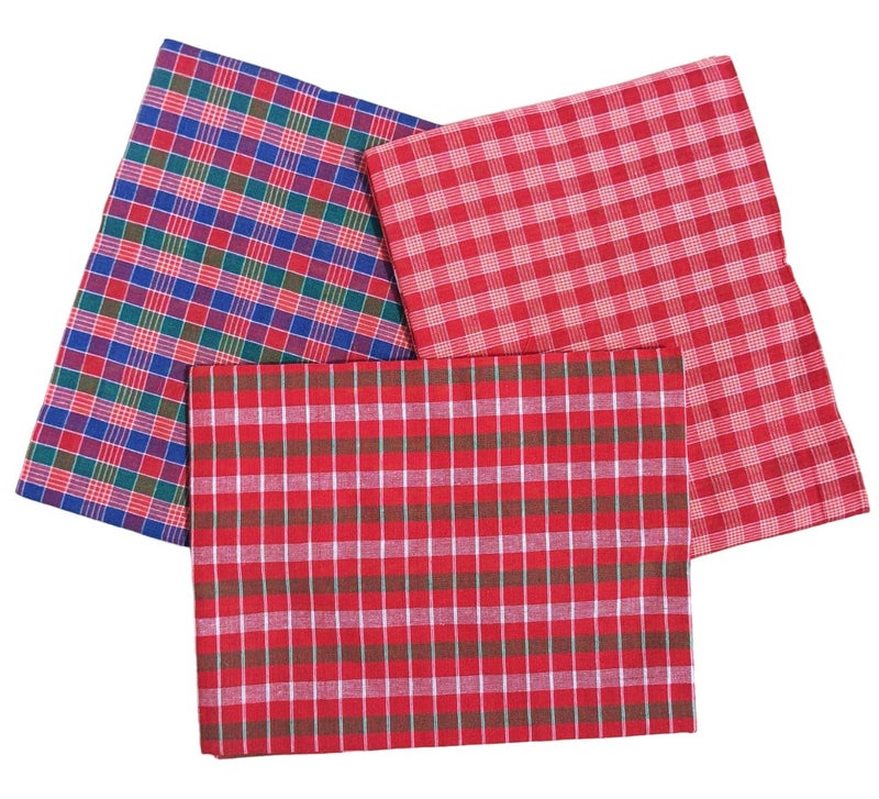 طقم من 3 غامشات قطنية مربعة كبيرة بحجم XXXL متعدد الألوان - Image 2