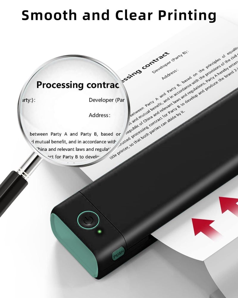 Phomemo Us Letter Thermal Printer Paper Continuous Phomemo M08F Thermal Paper Compatible With Colorwing M08F  M832  M834  Mt800/Mt800Q  With Brother Letter Portable Printer  Size 8.5"" X 11"" 200 Sheets - Image 5
