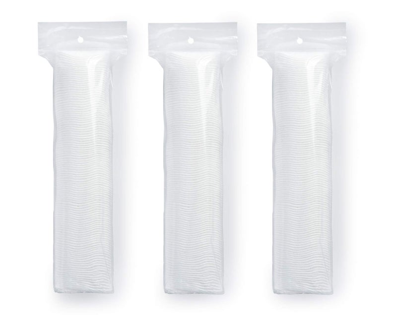 Medline Simply Soft Cotton Rounds (300 Count), 100% Cotton Absorbent and Textured Cotton Pads, Lint-Free - Image 3