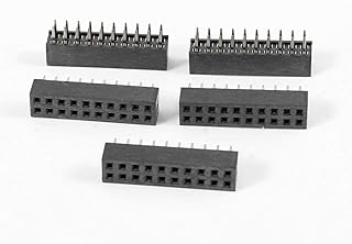 uxcell uxcell 5pcs Straight Double Row 2mm Pitch 2 x 10 Pins Connector Female Header  - Image 1