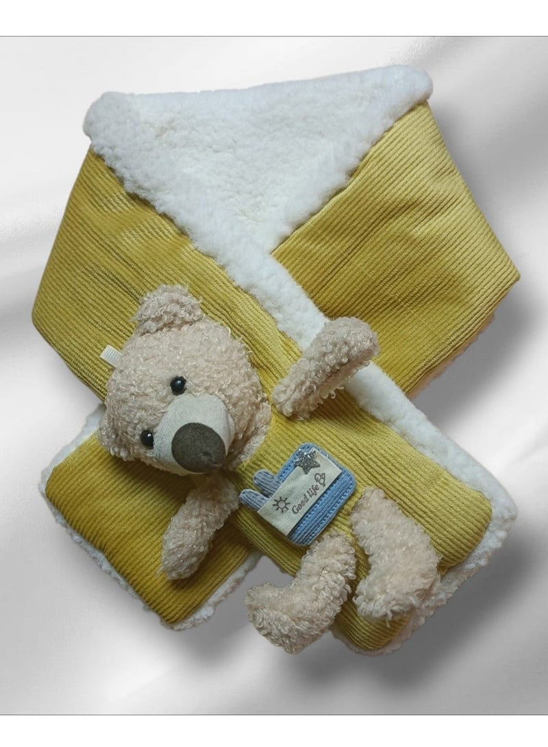Soft Winter Scarf with a Cute Teddy Bear — Adorable and Warm Design for Kids - Image 2