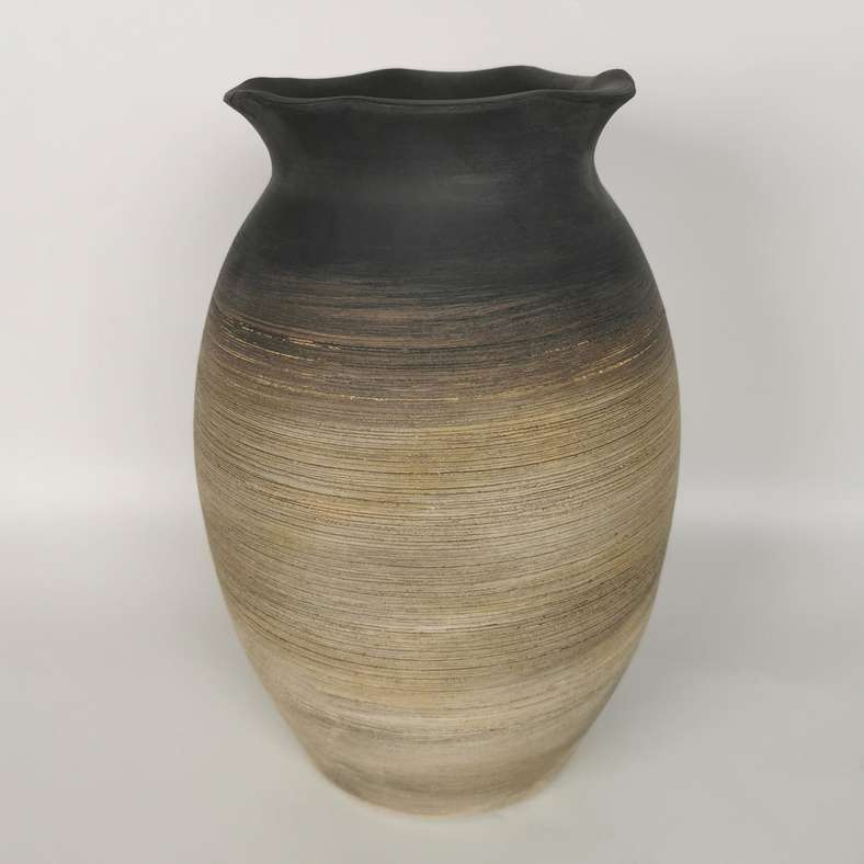 Pan Home Caspian Terracotta Vase - Black & Brown - Image 4