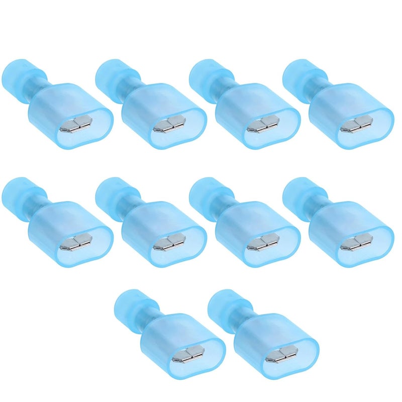 150 Pcs Blue Nylon Insulated Male Spade Wire Terminals Quick Disconnect Connectors Kit - Image 2