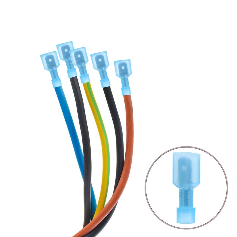 150 Pcs Blue Nylon Insulated Male Spade Wire Terminals Quick Disconnect Connectors Kit - Image 4