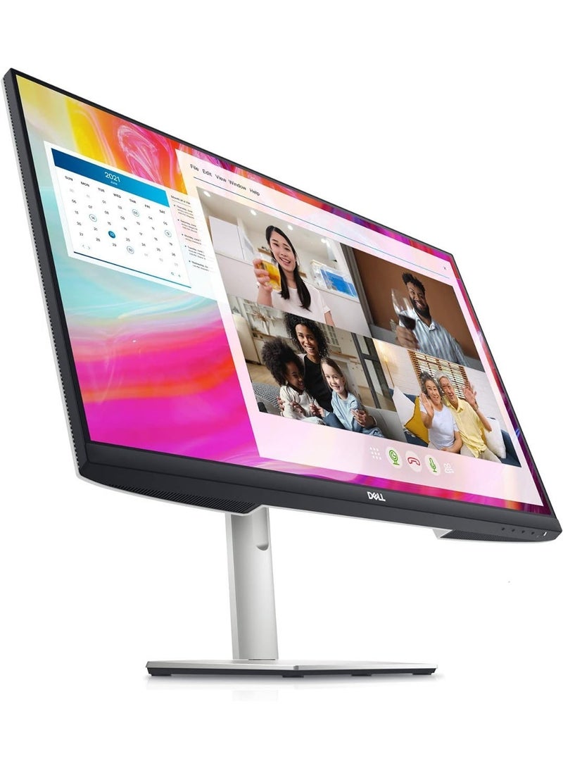 شاشة ديل S2722DZ مقاس 27 بوصة للعمل من المنزل، مزودة بميزات مؤتمرات الفيديو، وكاميرا مدمجة، وميكروفونين مزدوجين بخاصية إلغاء الضوضاء، ومنفذ USB-C، ونسبة عرض إلى ارتفاع 16:9، وزمن استجابة 4 مللي ثانية، ودقة QHD - فضي - Image 2