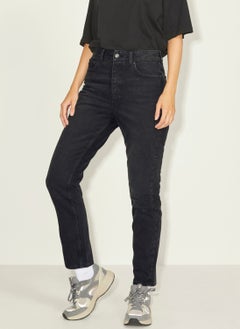 JJXX High Waist Mom Fit Black Women's Trousers 12203849  - Image 1