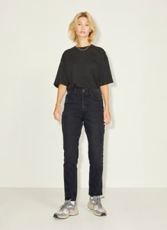 JJXX High Waist Mom Fit Black Women's Trousers 12203849  - Image 4