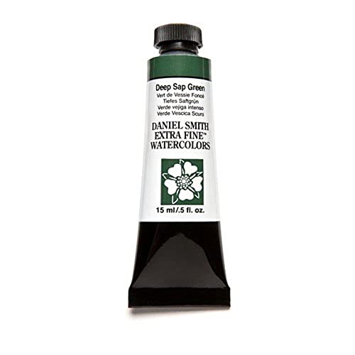 DANIEL SMITH 284600175 Deep Sap Green Extra Fine Watercolor 15ml Paint Tube 05 Fl Oz Pack of 1