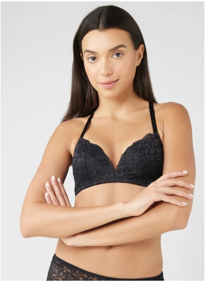 Isla & Evie Back Strappy Printed Bra