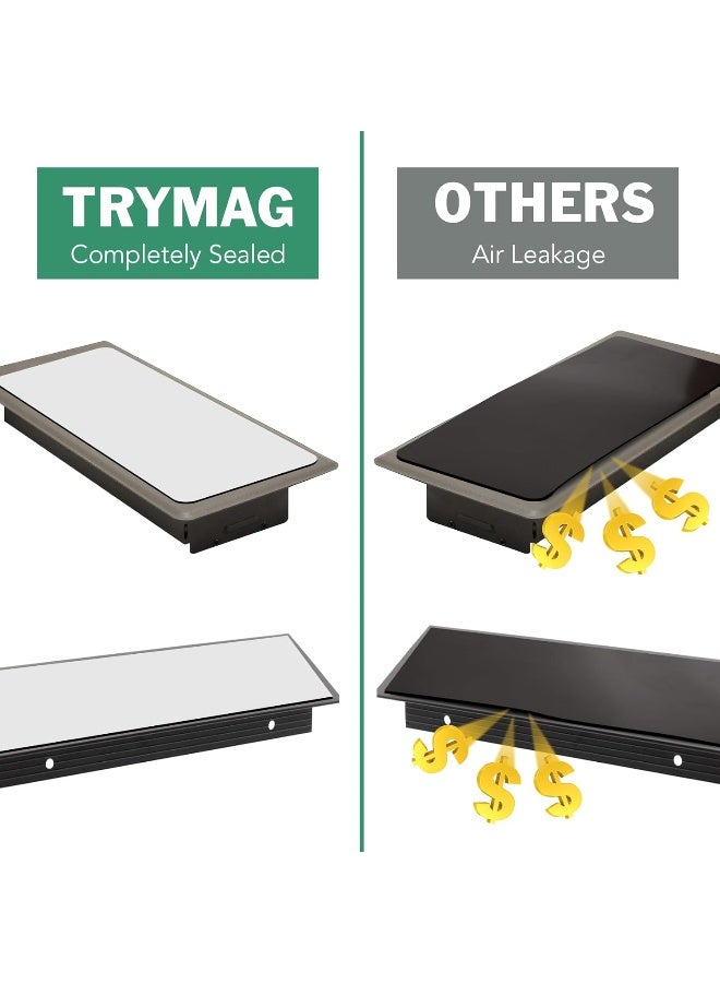 Magnetic Vent Covers 5.5"x12", 3 Pack Strong Floor Vent Covers for Home Floor Standard Air Registers, Air Conditioner Vent Covers for Wall, Air Register, Ceiling Vents, RV, Home HVAC and AC Vents - Image 4